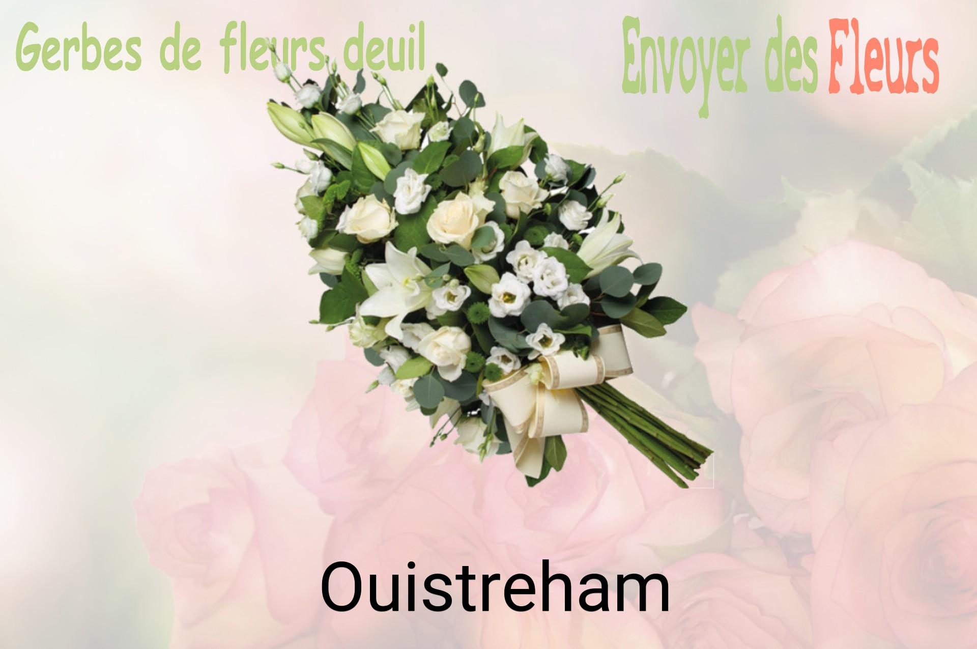 Gerbe de fleurs de deuil livrée à Ouistreham
